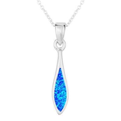 Blaue Opal-Tröpfchen-Halskette