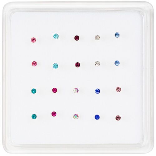 2mm Multicoloured Nose Studs