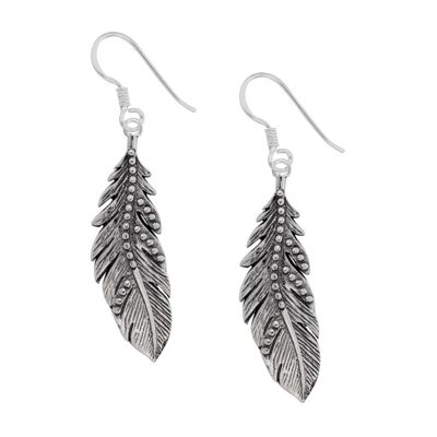 Hermosos aretes de plumas grandes