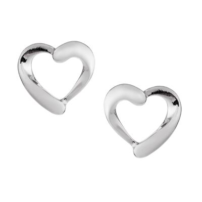 Hermosos aretes de corazón grandes