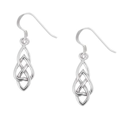 Belles boucles d'oreilles coeur celtique