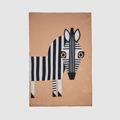 Zebra cotton blanket