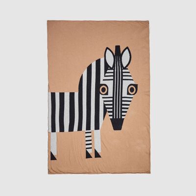 Couverture en coton Zebra
