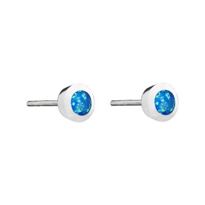 Boucles d'oreilles Dainty Blue Opal
