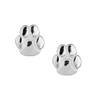 Silver Paw Studs