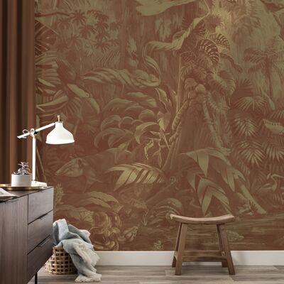 Goud behang Tropical Landscapes 200 x 280 cm (4 sheets)
