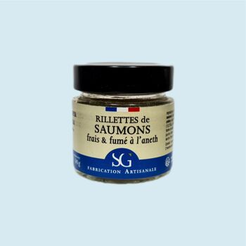 Rillettes de saumon frais fumée  Aneth 90 G