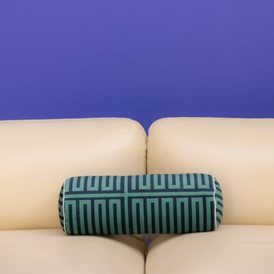 Bolster Cushion Cover ELIOS green&blue