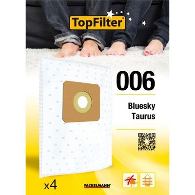 Lot de 4 sacs aspirateur Bluesky et Taurus TopFilter Premium