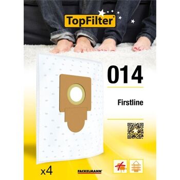 Lot de 4 sacs aspirateur pour Firstline TopFilter Premium