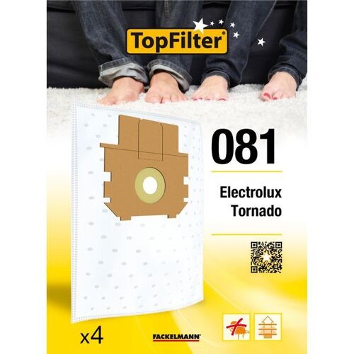Lot de 4 sacs aspirateur Electrolux et Tornado TopFilter Premium