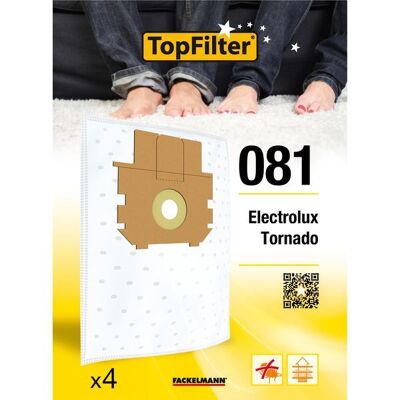 Set of 4 Electrolux and Tornado TopFilter Premium vacuum bags