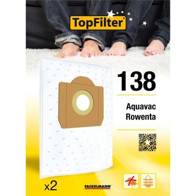 Lot de 2 sacs aspirateur pour Rowenta industriel TopFilter Premium