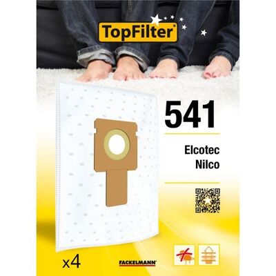 Set di 4 sacchetti per aspirapolvere per Hoover ed Elcotec TopFilter Premium