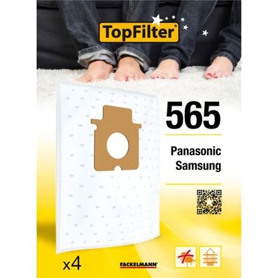 Set di 4 sacchetti per aspirapolvere per Samsung e Panasonic TopFilter Premium