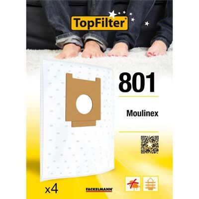 Set de 4 bolsas de aspiradora Moulinex TopFilter Premium I