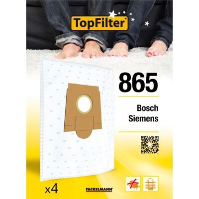 4er-Set Staubsaugerbeutel für Bosch TopFilter Premium