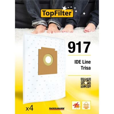 4er Set Staubsaugerbeutel IDE Line und Trisa TopFilter Premium