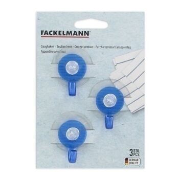 Lot de 3 crochets à ventouse Fackelmann Tecno 6