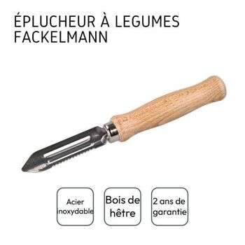 Eplucheur à légumes type économe Fackelmann Wood Edition 3