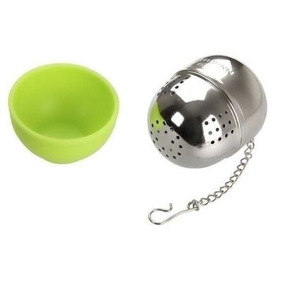 Infusor de té de acero inoxidable con soporte Fackelmann