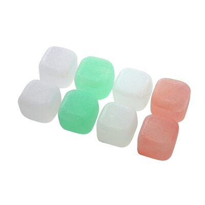 Set of 8 reusable plastic ice cubes Multicolored Fackelmann