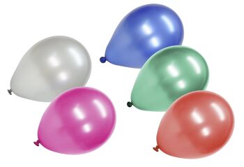 Lot de 15 ballons de baudruche effet métallisé Fackelmann 4