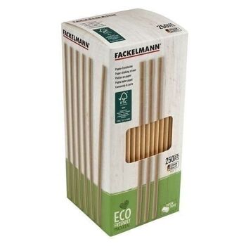 Boite de 250 pailles en papier brun Fackelmann Eco Friendly 7