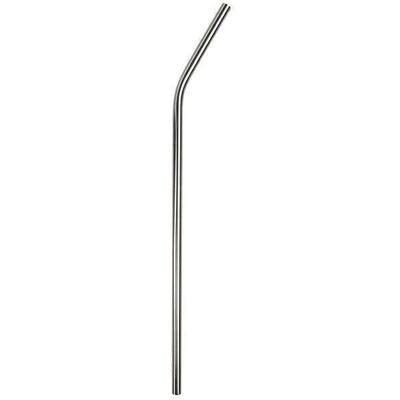 Set of 4 curved stainless steel straws with brush Fackelmann Bar Concept