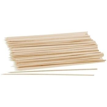 Lot de 100 brochettes en bois 20 cm Fackelmann Eco Friendly 2