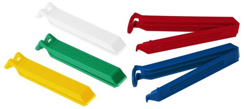 Lot de 5 clips colorés pour fermeture de sachet Fackelmann Tecno