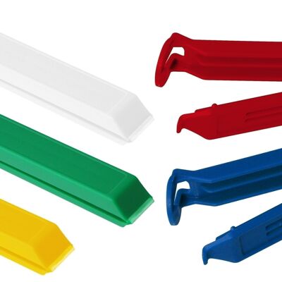 Set mit 5 farbigen Clips für Fackelmann Tecno Taschenverschluss