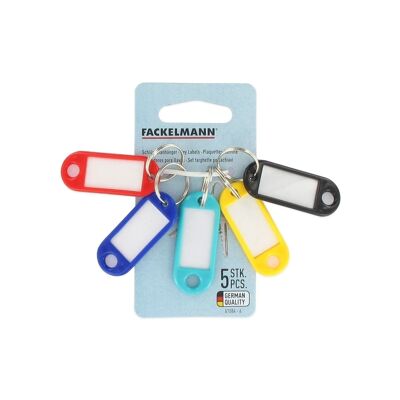 Set of 5 key rings with Fackelmann labels