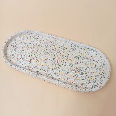 Ovales Tablett aus Terrazzo - Otone