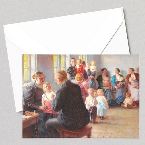 A Vaccination - Anna Ancher - Greetings Card