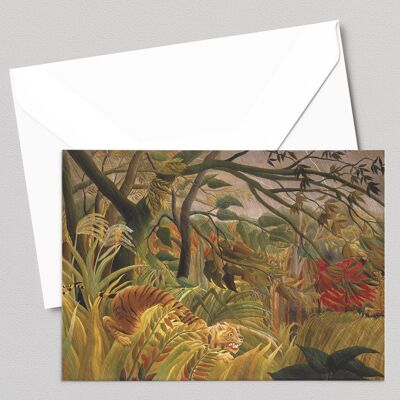 Surprised! - Henri Rousseau - Greetings Card