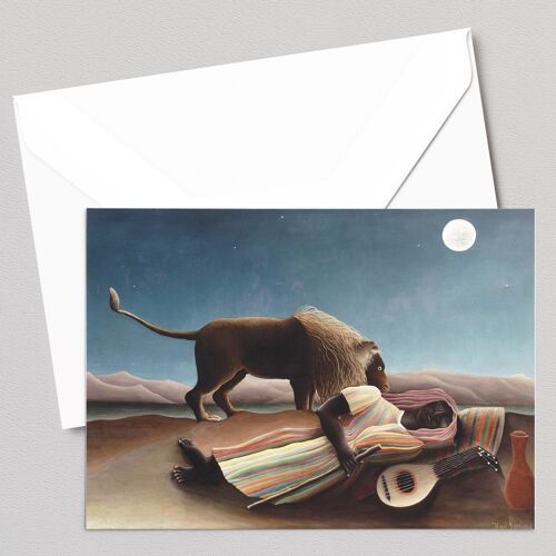 The Sleeping Gypsy - Henri Rousseau - Greetings Card