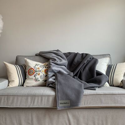 Blanket “Perfect” - gray / glacier gray - 145 x 210 cm