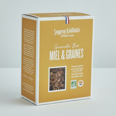 Pack Granola sucrés de 10 boites de Miel, 10 boites de chocolat et 10 boites de noisettes