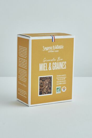 Pack Granola sucrés de 10 boites de Miel, 10 boites de chocolat et 10 boites de noisettes 1