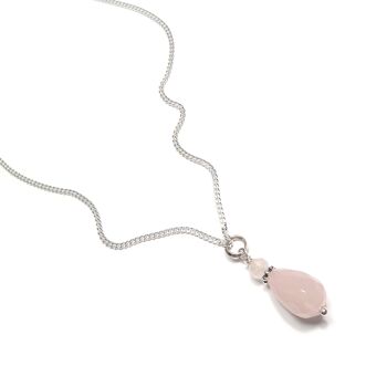 Collier Iara Quartz Rose Argent 925 2