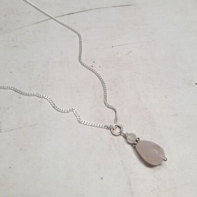 Iara Rose Quartz 925 Silver Necklace
