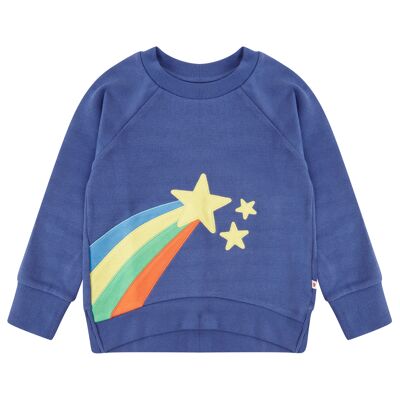 KINDER-SWEATSHIRT - REGENBOGEN-APPLIKATION