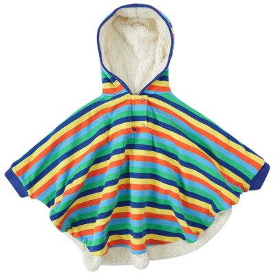Kids poncho - rainbow stripe