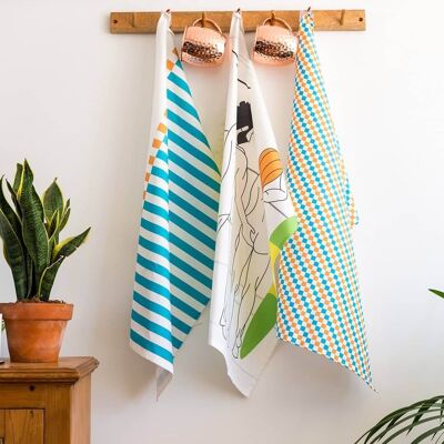 Bude Stripe Tea Towel