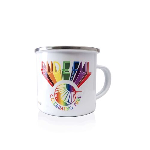 Budeful Pride Logo Enamel Mug