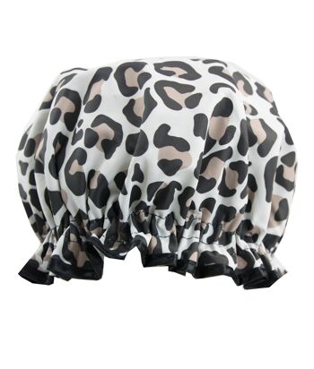 Bonnet de douche imprimé léopard 1