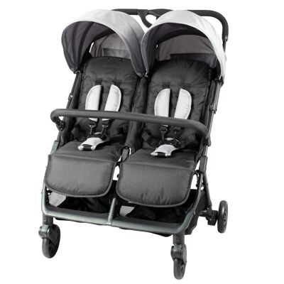 Ultra-Compact Side-by-Side Double Stroller