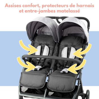 Ultra-Compact Side-by-Side Double Stroller 2