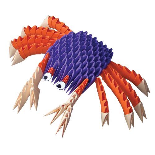 CRAB Made with the technique 3D modular origami Size -  10 x 15 cm.